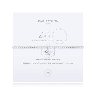 Joma Jewellery 3463 A Little Birthstone Bracelet April Rock Crystal