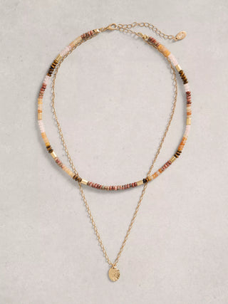 White Stuff SOPHIE LAYERED BEAD NECKLACE