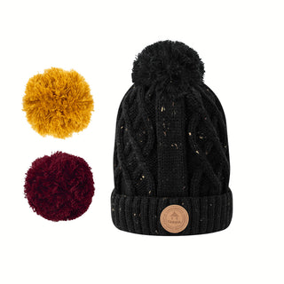 Cabaia Appletini Interchangeable Bobble Hat in a Tin Black