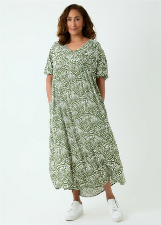 Dreams Mini Zebra Puff Sleeve Maxi Dress