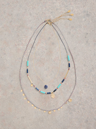 White Stuff 3 in 1 Charm Necklace