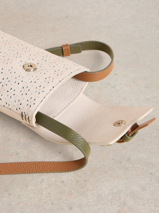 White Stuff Clara buckle Leather Phone Bag