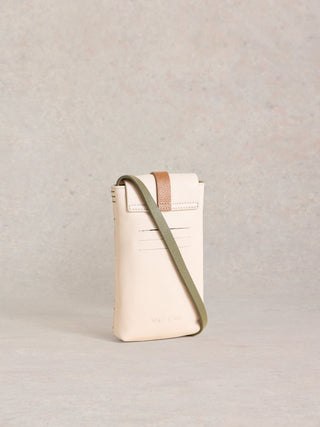 White Stuff Clara buckle Leather Phone Bag
