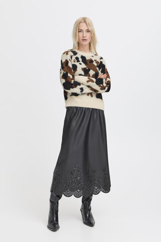 B Young Omea Cow Print Jumper