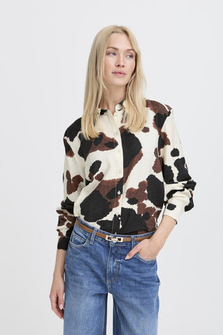B Young Hamma Cow Print Shirt