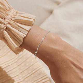 Joma 8454 Pearl Silver Plated Bracelet