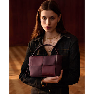 Katie Loxton Taya Hand Woven Suedette Top Handle Bag