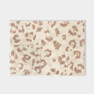 Katie Loxton Abstract Flower Printed Scarf in Light Taupe and Gold