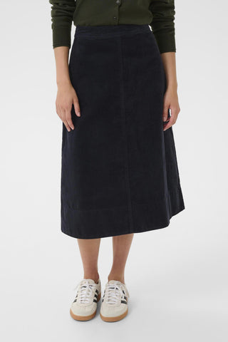 Part Two Sofine Cord A Line Midi Skirt