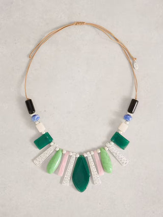 White Stuff Pine Statement Necklace