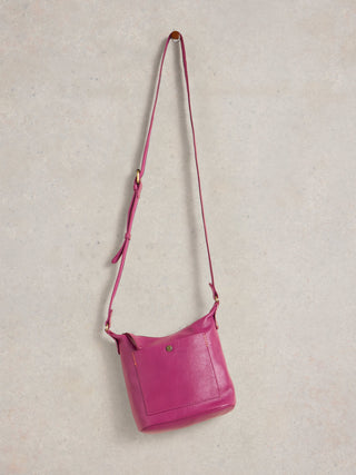 White Stuff Mini Fern Leather Crossbody Bag