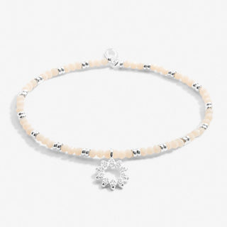 Joma Jewellery 6813 Boho Beads Sun White And Silver Bracelet