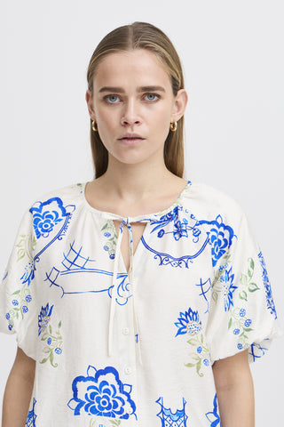 Ichi Lucie Linen Blend Blouse