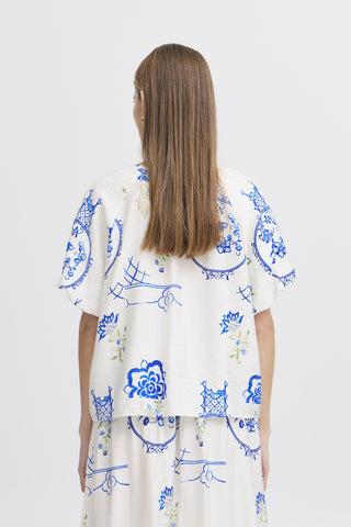 Ichi Lucie Linen Blend Blouse