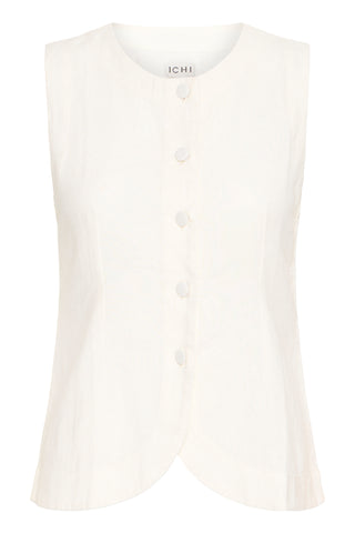 Ichi Linno Linen Blend Waistcoat
