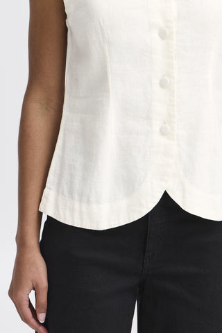 Ichi Linno Linen Blend Waistcoat