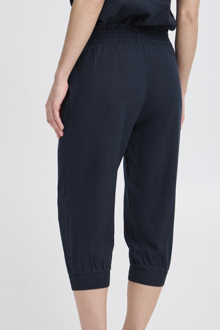 B Young Falakka Linen Blend Capri Trousers