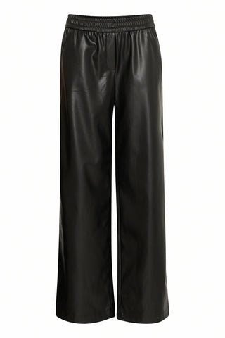 B Young Daja Faux Leather Wide Leg Jogger