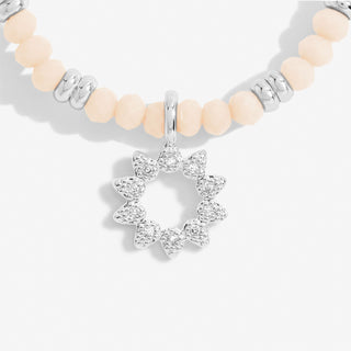 Joma Jewellery 6813 Boho Beads Sun White And Silver Bracelet