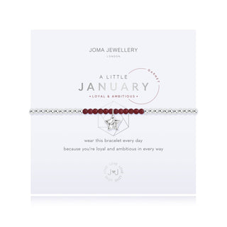Joma Jewellery 3460 A Little Birthstone Bracelet January Garnet