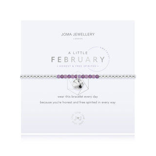 Joma Jewellery 3461 A Little Birthstone Bracelet February Amethyst