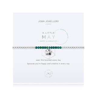 Joma Jewellery 3464 A Little Birthstone Bracelet May Green Agate
