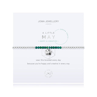 Joma Jewellery 3464 A Little Birthstone Bracelet May Green Agate