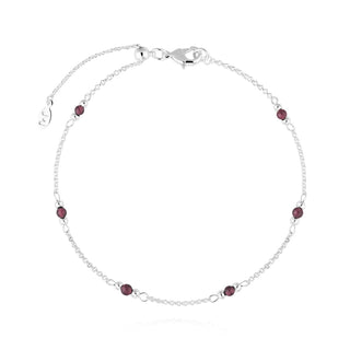 Joma Jewellery 4200 Birthstone January Garnet Anklet