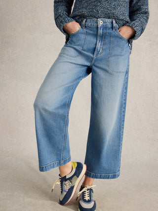 White Stuff Tia Wide Leg Crop Jean