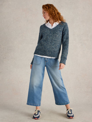 White Stuff Tia Wide Leg Crop Jean