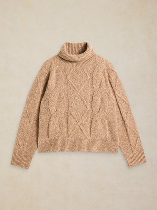 White Stuff Cable Roll Neck Jumper