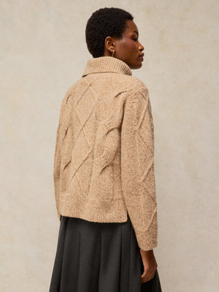 White Stuff Cable Roll Neck Jumper