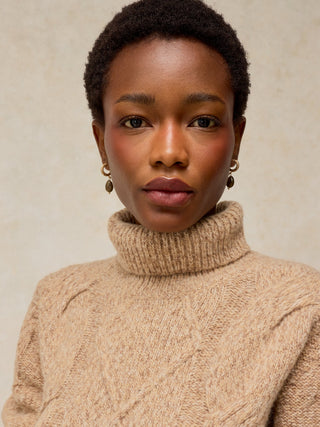 White Stuff Cable Roll Neck Jumper