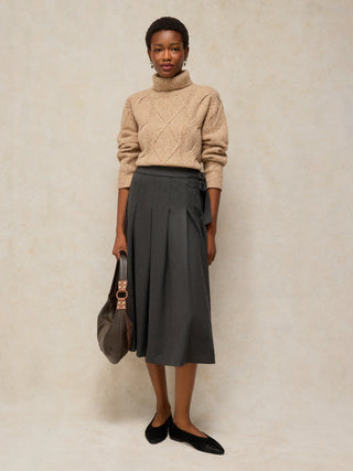 White Stuff Cable Roll Neck Jumper