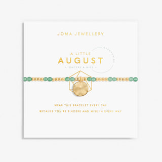 Joma Jewellery 6139 A Little Birthstone August Adventurine Gold Bracelet