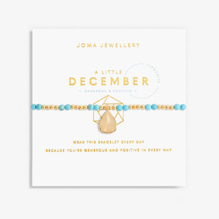Joma Jewellery 6143 A Little Birthstone December Turquoise Gold Bracelet
