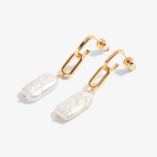 Joma Jewellery 6211 Lumi Pearl Link Gold Earrings