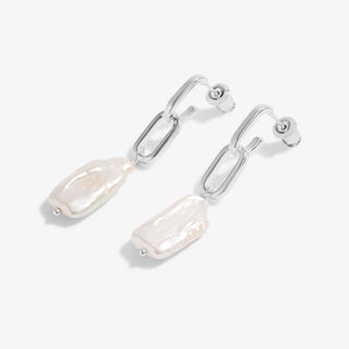 Joma Jewellery 6212 Lumi Pearl Link Earrings Silver