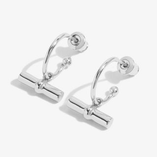 Joma Jewellery 6299 Aura Silver Bar Hoop Earrings