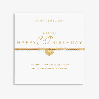 Joma Jewellery 7582 A Little Happy 30th Birthday Bracelet