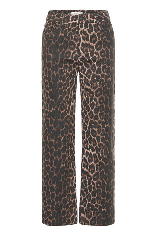 B Young Kenna High Waist Leopard Print Jeans