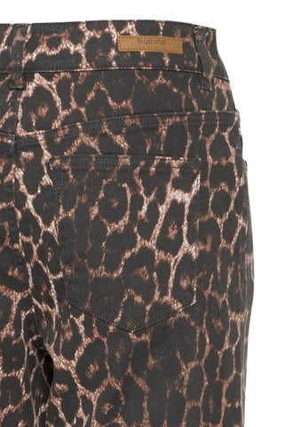 B Young Kenna High Waist Leopard Print Jeans
