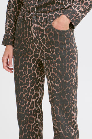 B Young Kenna High Waist Leopard Print Jeans