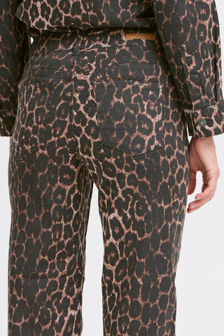 B Young Kenna High Waist Leopard Print Jeans