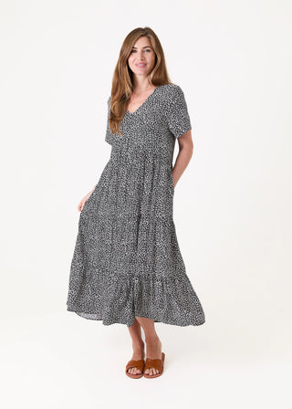 Dreams Mini Leopard Print Tiered Dress