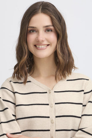Fransa Bitte Striped Cardigan