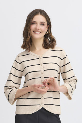 Fransa Bitte Striped Cardigan