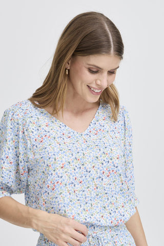 Fransa Heat Short Sleeve Blouse