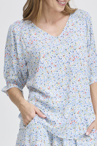Fransa Heat Short Sleeve Blouse