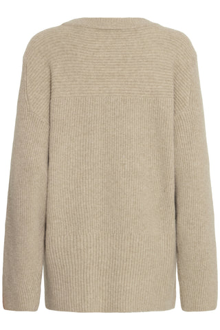 Ichi Ducie Long Sleeved Round Neck Jumper